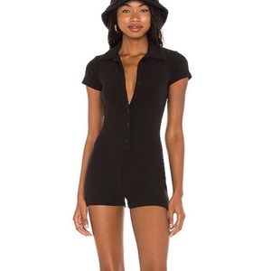 Frankies Bikinis Black Romper—size large